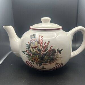 Holiday Nutcracker Soldier Teapot in Green & Red